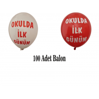 okulda ilk gün balon 