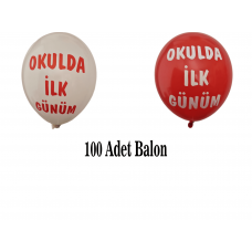 okulda ilk gün balon 